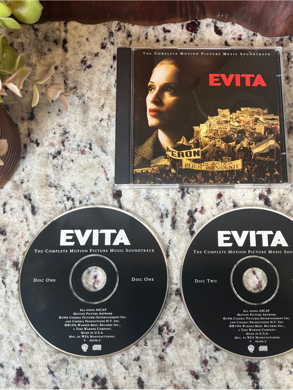 Evita Motion Picture Soundtrack CD - Black Case